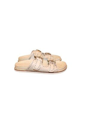 Johnny Was STUDDED EVERYDAY BUCKLE SLIDE Sandals, Size 7 New